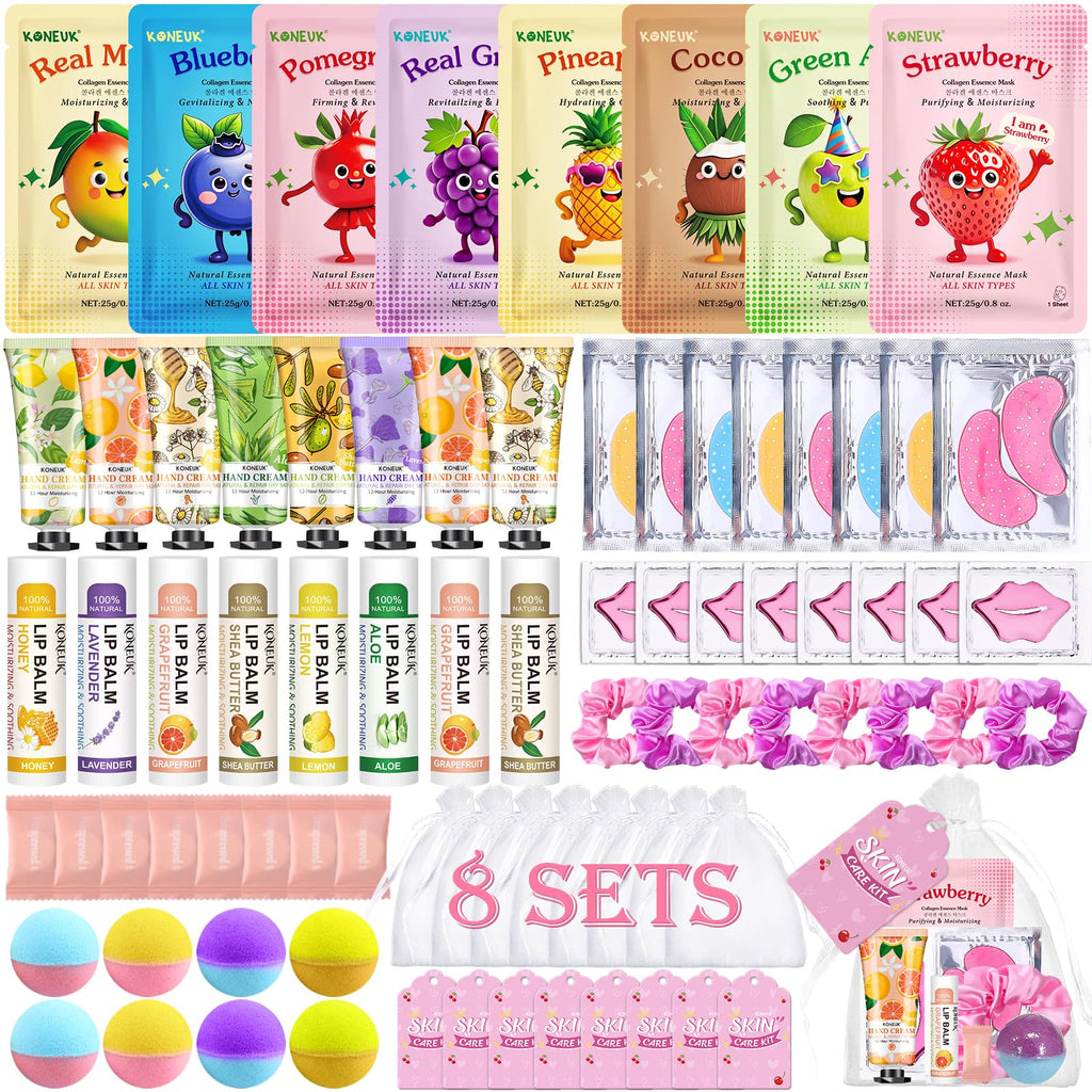 KONEUK 80PCS Spa Party Kit for Girls | Sleepover & Spa Birthday Party Essentials
