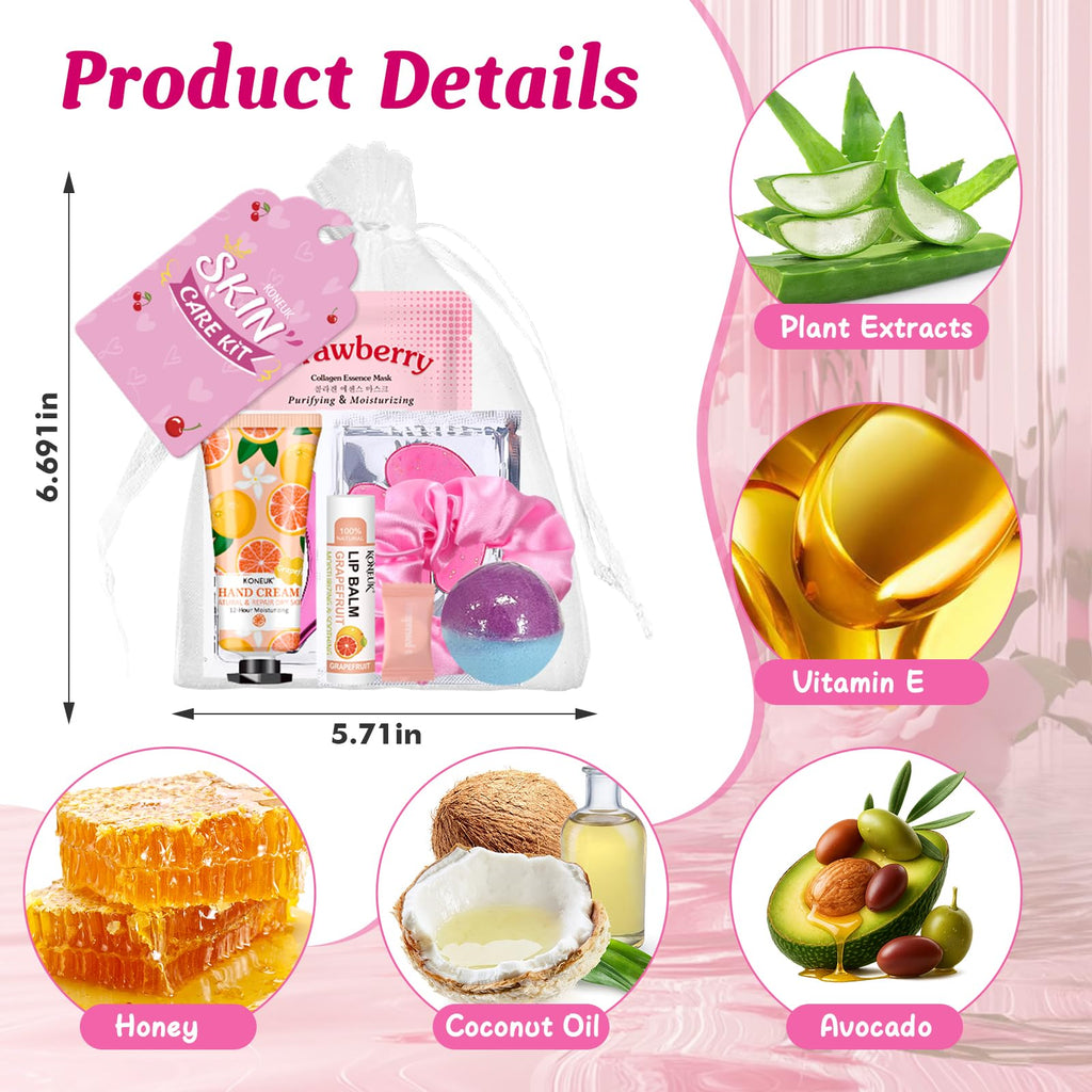 KONEUK 80PCS Spa Party Kit for Girls | Sleepover & Spa Birthday Party Essentials