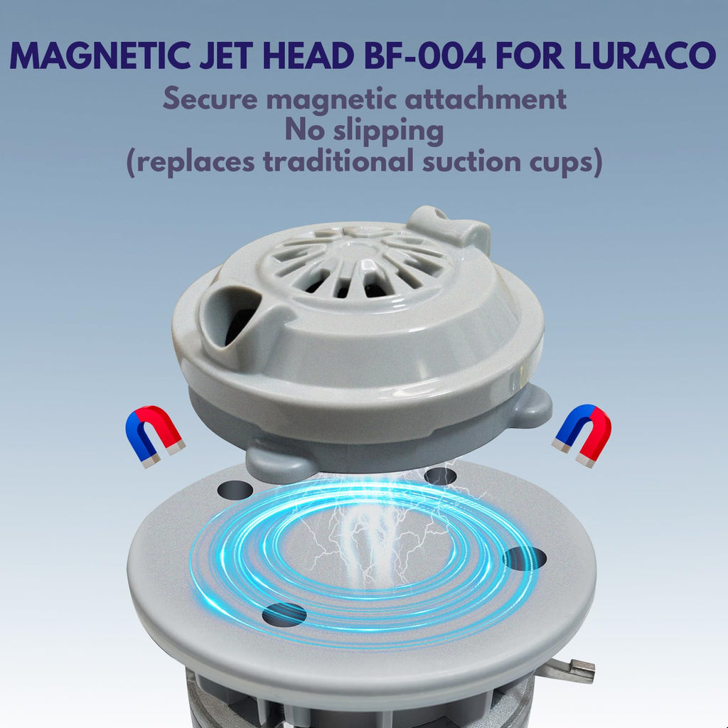 KONOVOLY BF-004 Magnetic Pedicure Jets – Pipeless 4-Pin Jet for LURACO BF-004 Pedicure Spa Tubs (Includes Propeller and Cap, 3 Pack)