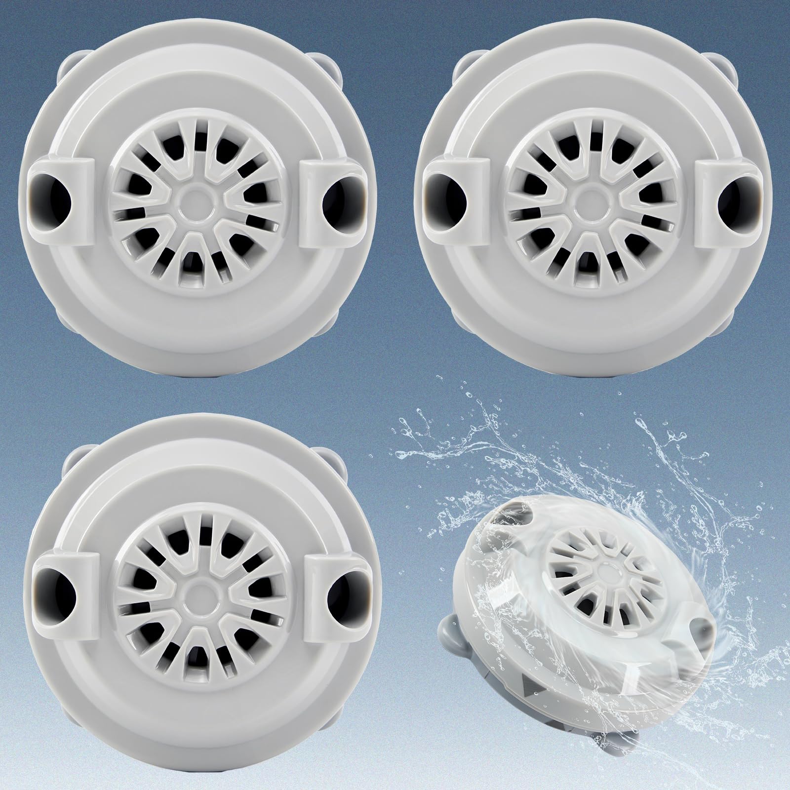 KONOVOLY BF-004 Magnetic Pedicure Jets – Pipeless 4-Pin Jet for LURACO BF-004 Pedicure Spa Tubs (Includes Propeller and Cap, 3 Pack)