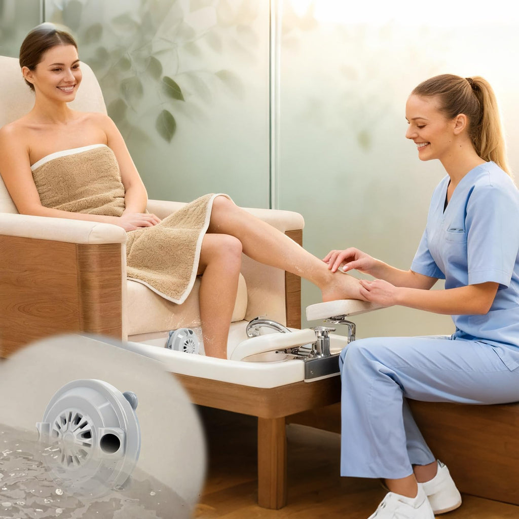 KONOVOLY BF-004 Magnetic Pedicure Jets – Pipeless 4-Pin Jet for LURACO BF-004 Pedicure Spa Tubs (Includes Propeller and Cap, 3 Pack)
