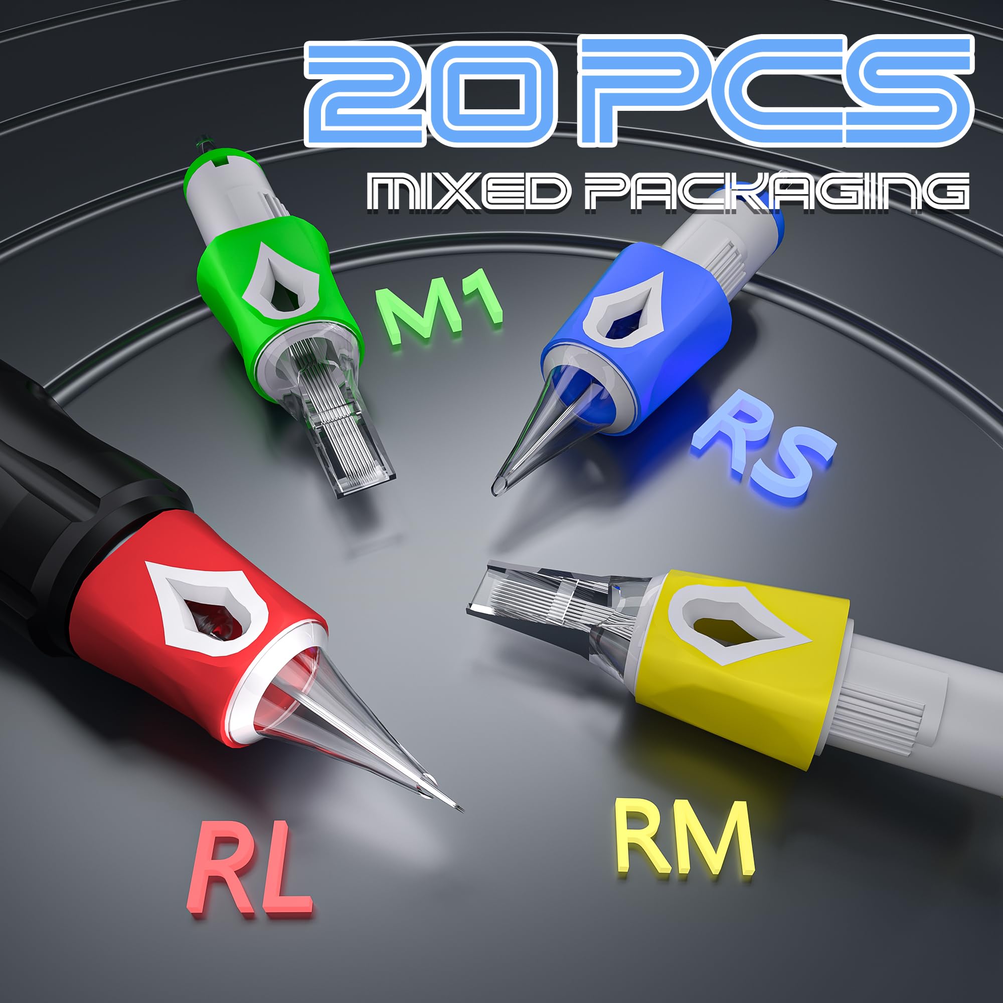 Kooba Tattoo Gun Kit – Complete Rotary Tattoo Pen Set with Regulator Power, 20 Needles, 7 Ink Colors