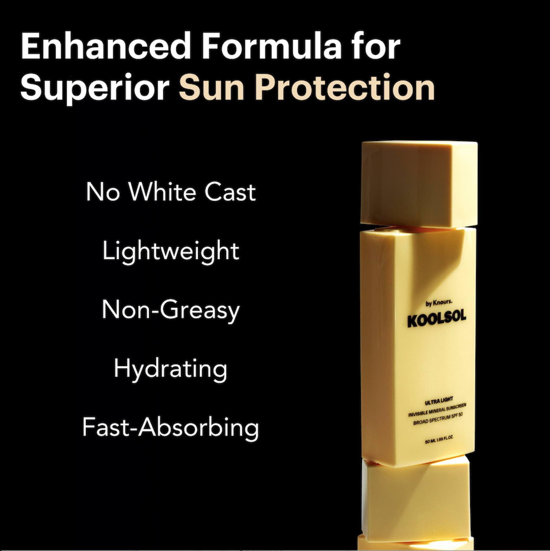 KOOLSOL by Knours — Mineral SPF 50 Sunscreen with Zero White Cast | Reef Safe, Made in USA
