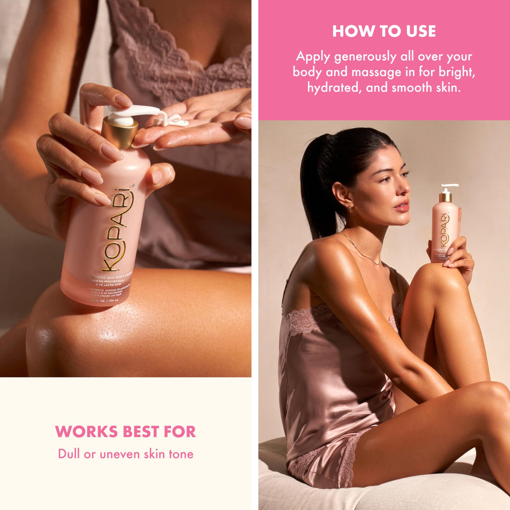 Kopari Brightening Silk Body Cream — 2% Niacinamide, Kakadu Plum, 6.7 oz