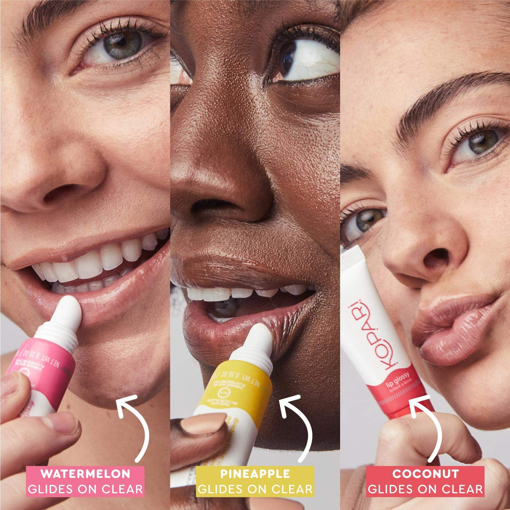 Kopari Coconut Lip Glossy 0.35 oz Pack of 3 – Ultra Hydrating Clear Lip Gloss