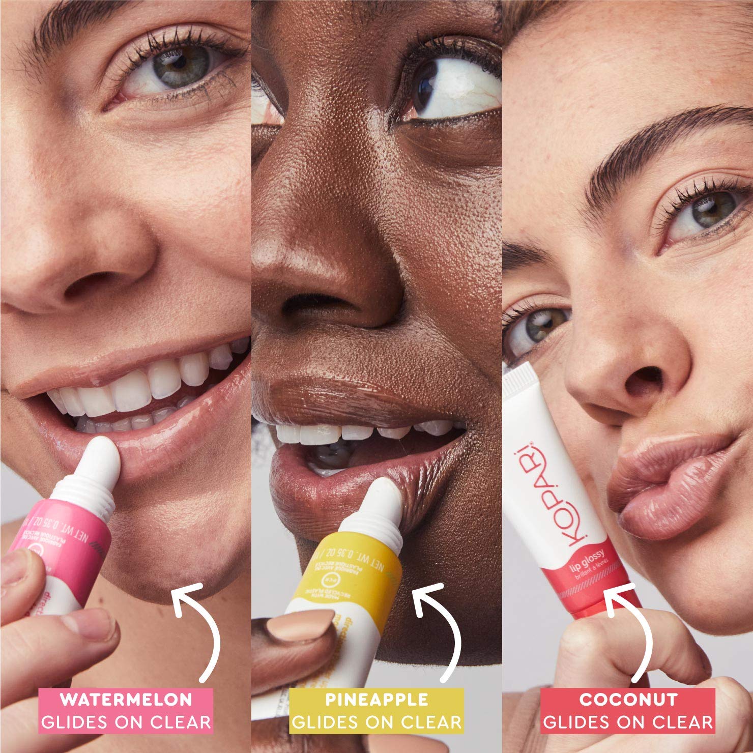 Kopari Coconut Lip Glossy 0.35 oz Pack of 3 – Ultra Hydrating Clear Lip Gloss