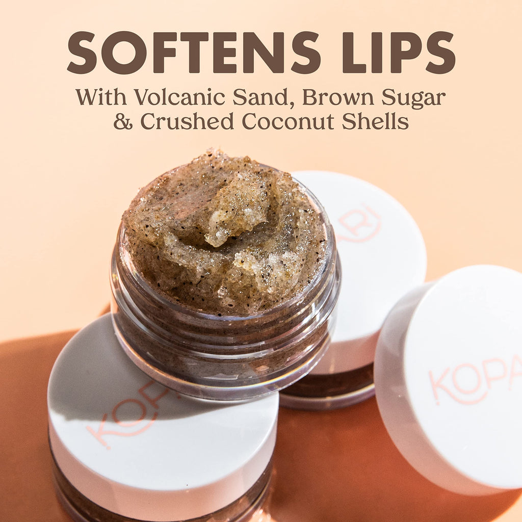 Kopari Coconut Lip Scrubby — Exfoliating Lip Scrub with Volcanic Sand, Brown Sugar & Coconut Shells (Vegan)