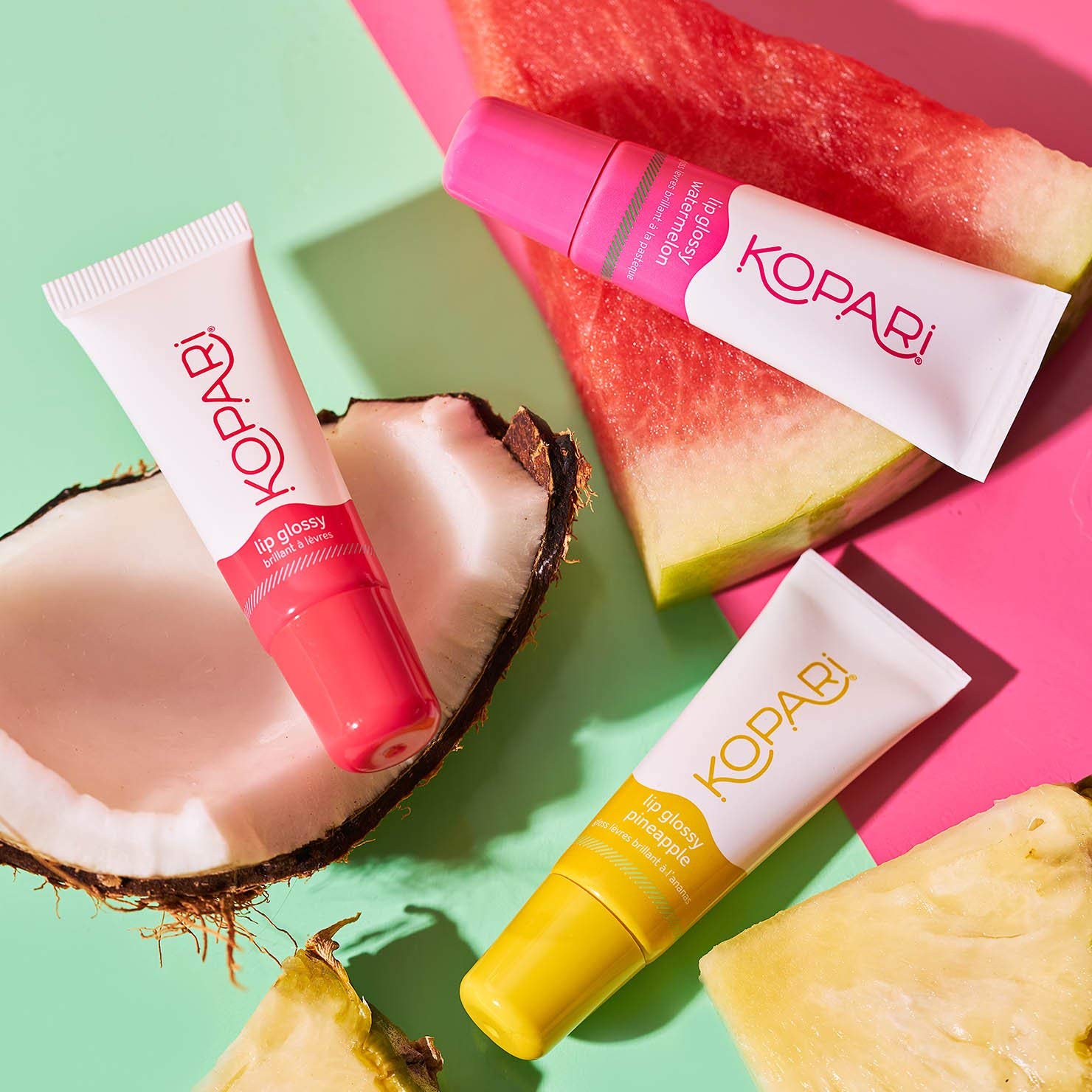 Kopari Coconut Lip Glossy 0.35 oz Pack of 3 – Ultra Hydrating Clear Lip Gloss
