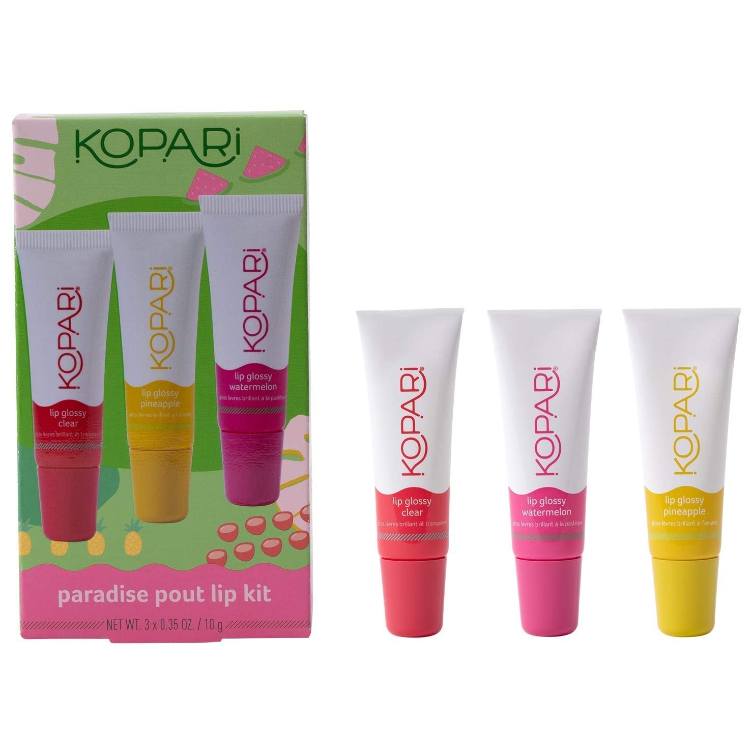 Kopari Coconut Lip Glossy 0.35 oz Pack of 3 – Ultra Hydrating Clear Lip Gloss