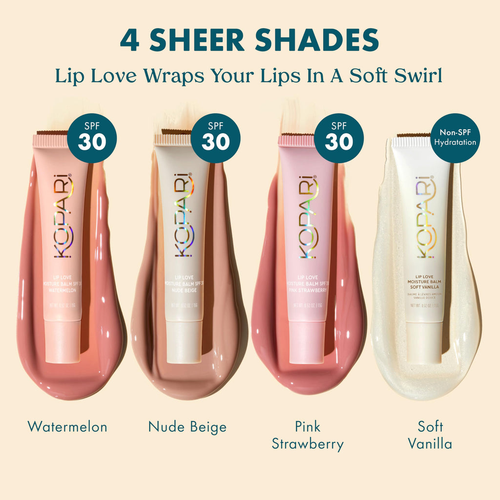 Kopari Lip Love Moisture Balm SPF 30 | Mineral Zinc Oxide & Ceramide Hydration