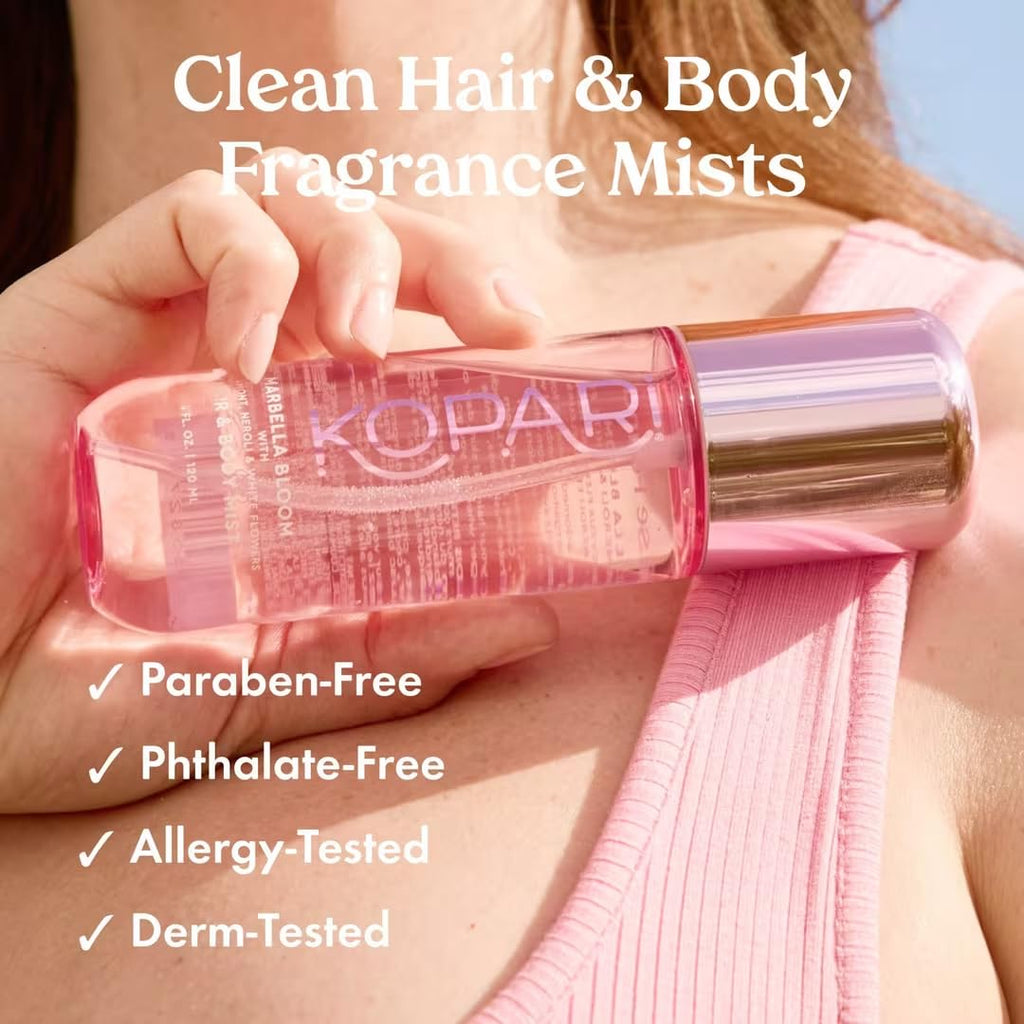 Kopari Marbella Bloom Hair & Body Mist – Long-Lasting Floral with Neroli & Bergamot, 4 oz