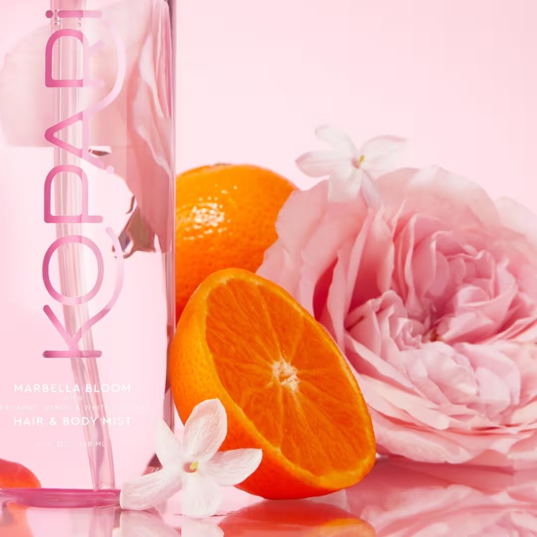 Kopari Marbella Bloom Hair & Body Mist – Long-Lasting Floral with Neroli & Bergamot, 4 oz