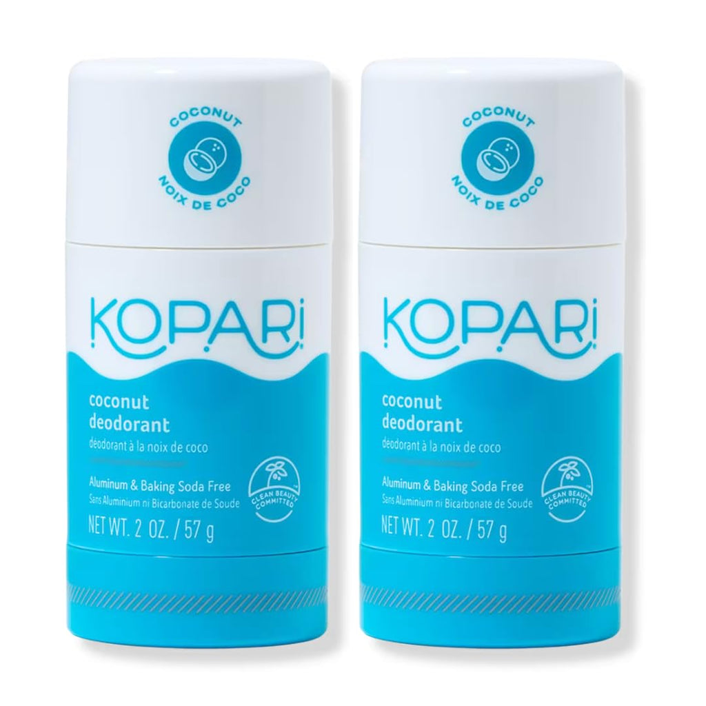 Kopari Aluminum Free Coconut Deodorant – Original 2 Pack | No Aluminum, Parabens, Baking Soda