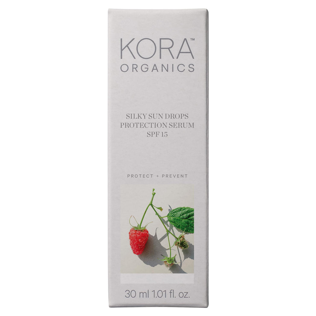 KORA Organics Silky Sun Drops SPF 30 Mineral Sunscreen Serum – Reef-Safe Non-Nano Zinc Oxide, Organic, Cruelty-Free, 1.01 oz