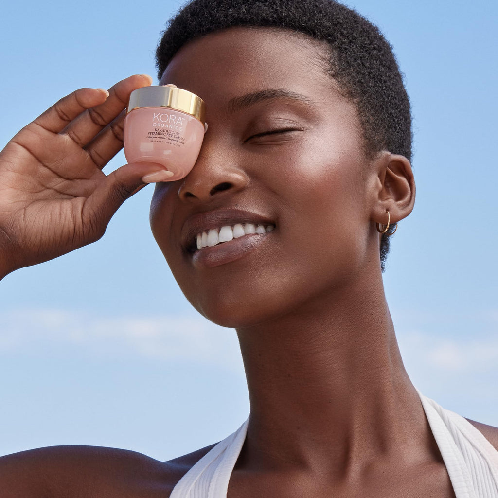 KORA Organics Kakadu Plum Vitamin C Eye Cream – Hydrating, Revitalizing & Refillable 0.51 fl oz