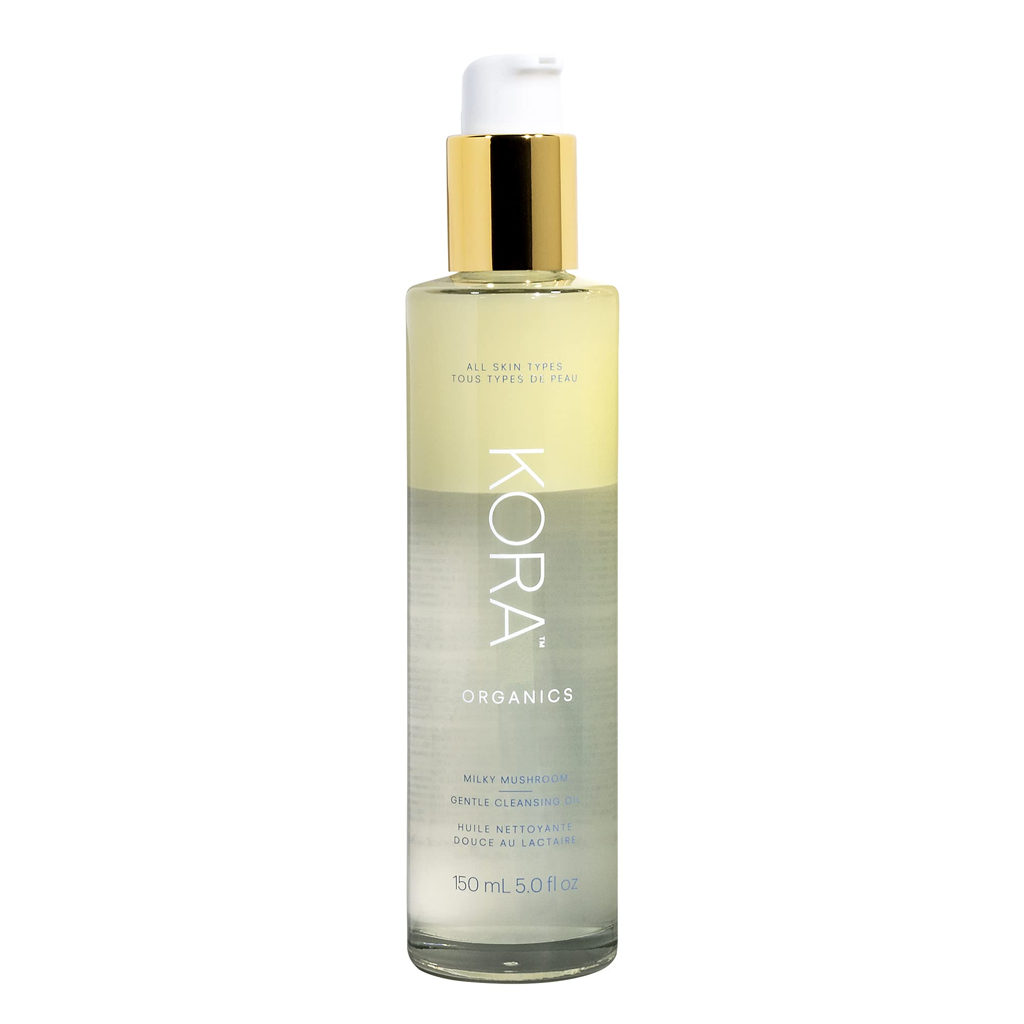 KORA Organics Milky Mushroom Oil Cleanser – Cleanse & Nourish, Certified Organic, 5.07 oz
