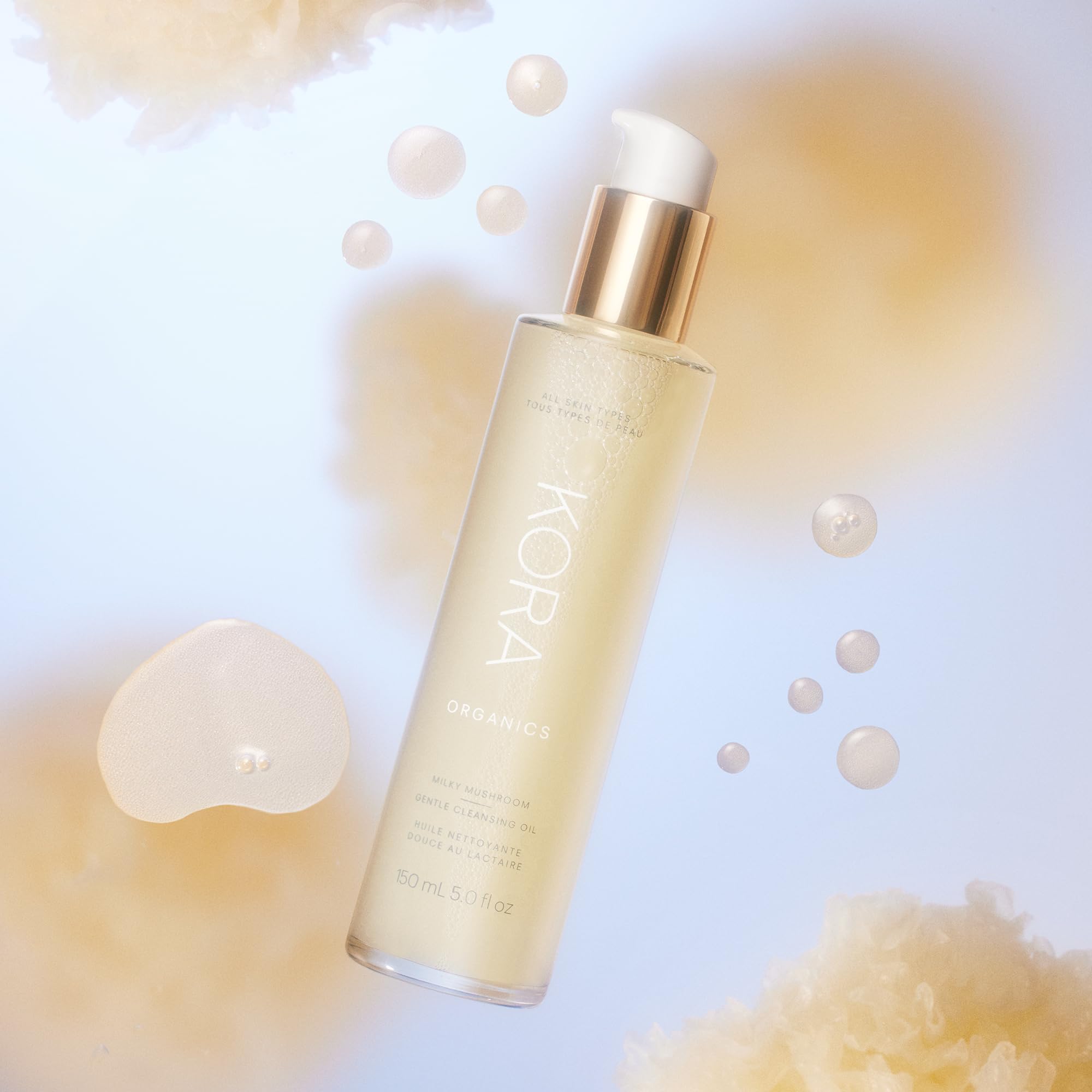 KORA Organics Milky Mushroom Oil Cleanser – Cleanse & Nourish, Certified Organic, 5.07 oz