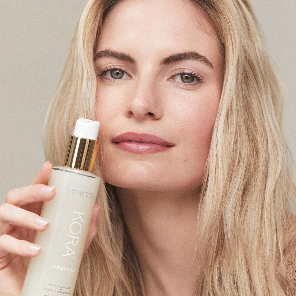 KORA Organics Milky Mushroom Oil Cleanser – Cleanse & Nourish, Certified Organic, 5.07 oz