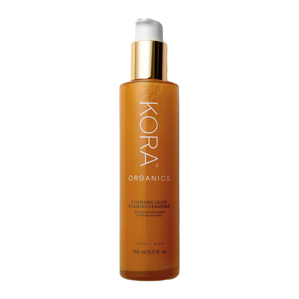 KORA Organics Turmeric Glow Foaming Cleanser – Organic, Cruelty-Free, 5.07 oz