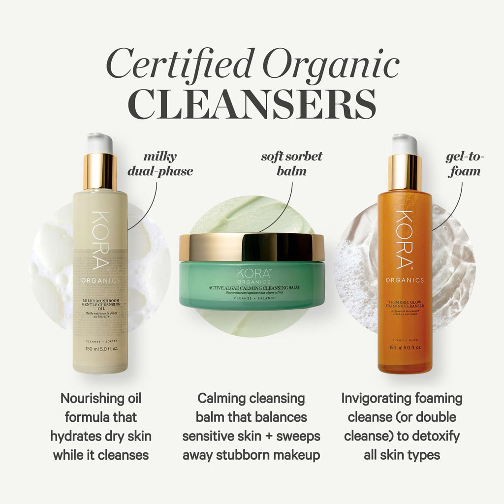 KORA Organics Turmeric Glow Foaming Cleanser – Organic, Cruelty-Free, 5.07 oz