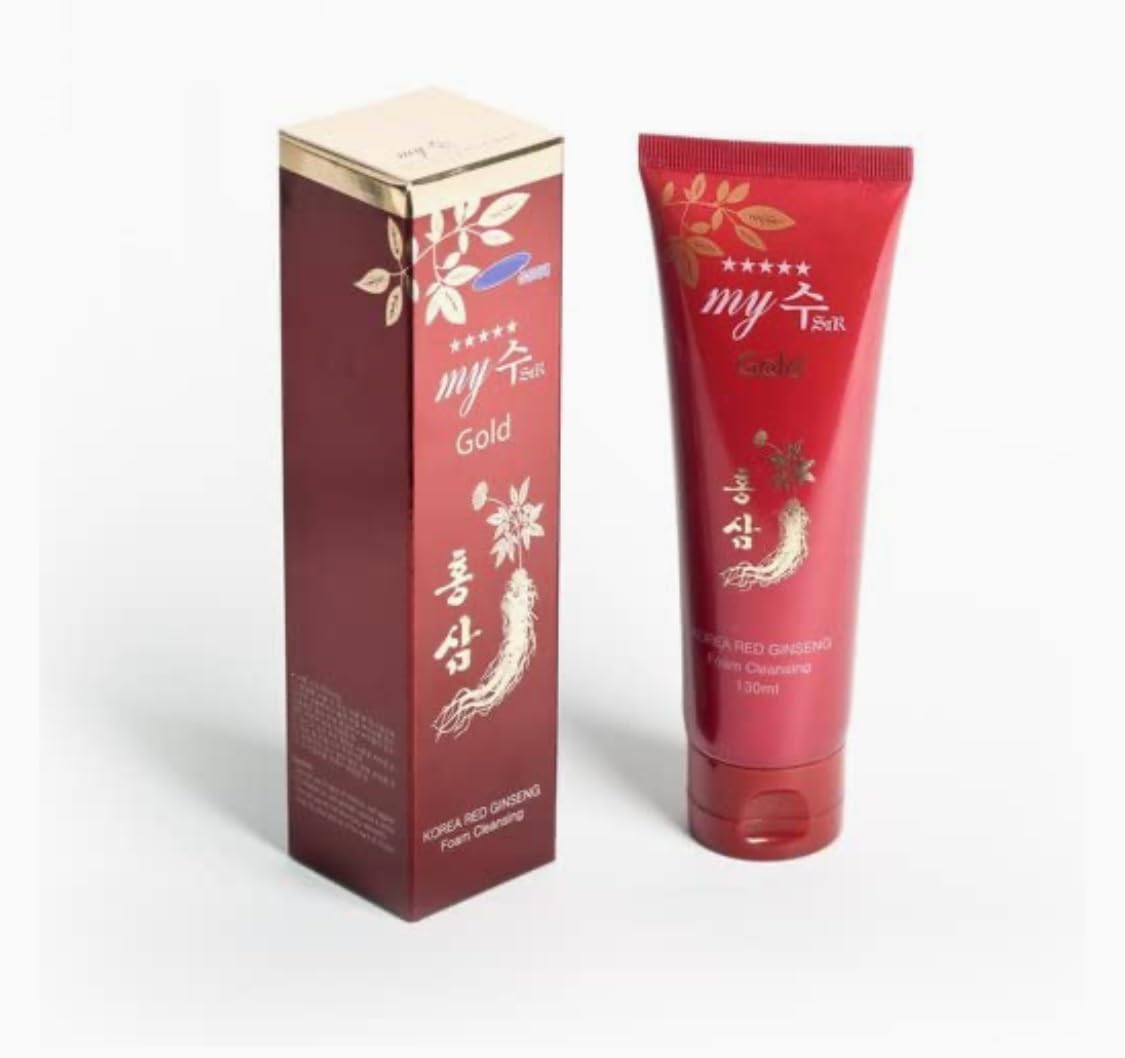 Korean Red Ginseng Foam Cleansing 130ml | Gentle Deep Cleanse, Makeup Removal & Sebum Control