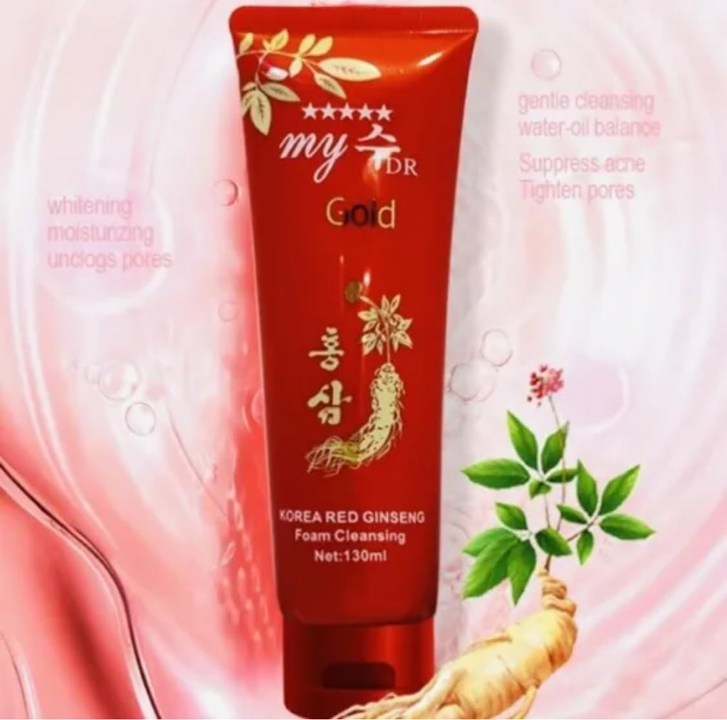 Korean Red Ginseng Foam Cleansing 130ml | Gentle Deep Cleanse, Makeup Removal & Sebum Control
