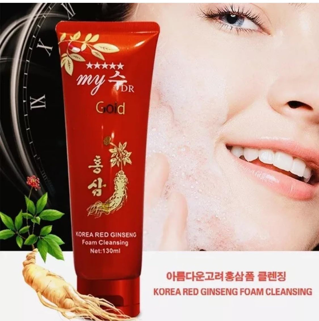 Korean Red Ginseng Foam Cleansing 130ml | Gentle Deep Cleanse, Makeup Removal & Sebum Control