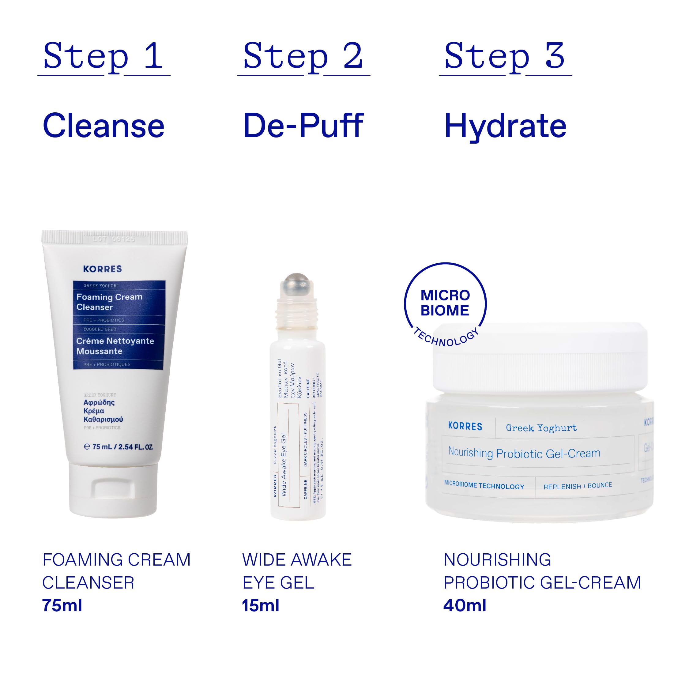 KORRES Greek Yoghurt Hydration Boost Trio Set – 3-Step Skincare Set