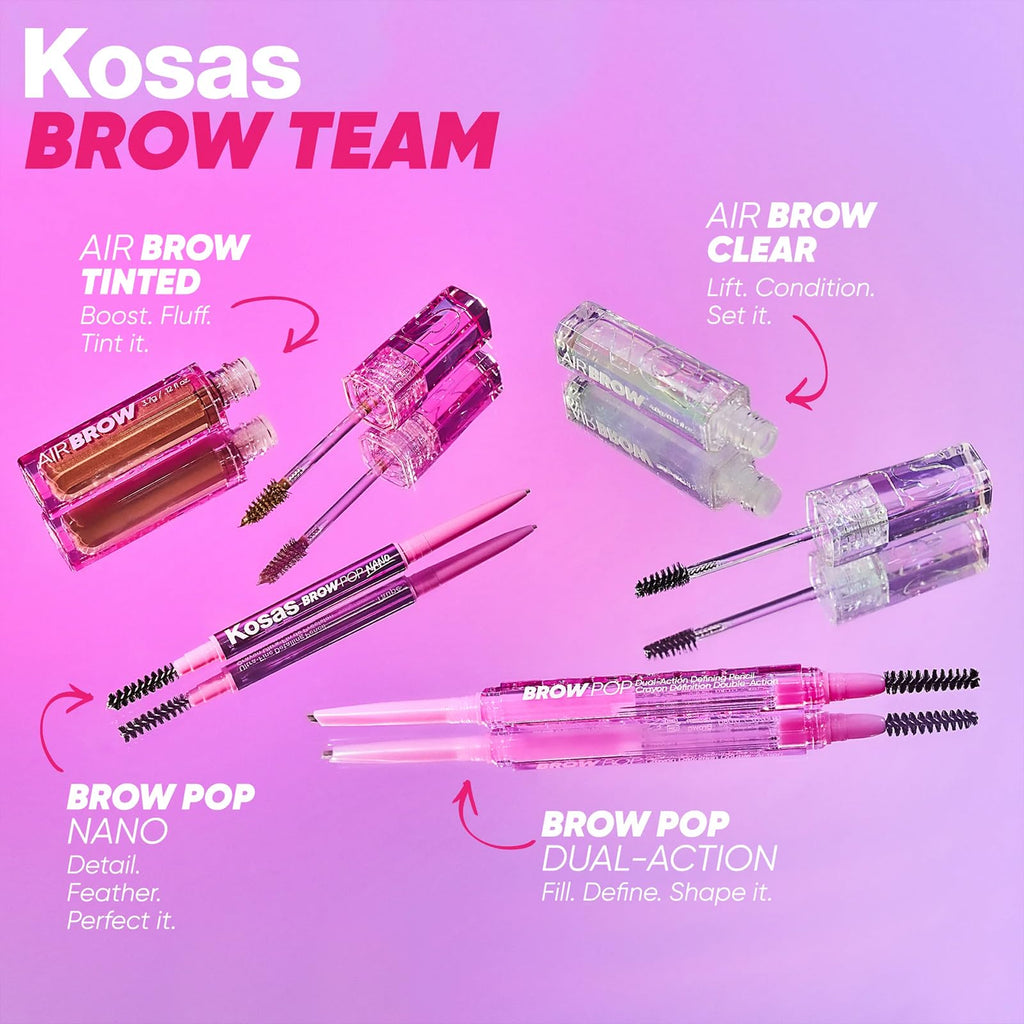 Kosas Air Brow Tinted Gel in Taupe – Clean Vegan, Long-Lasting, Feathery Brows