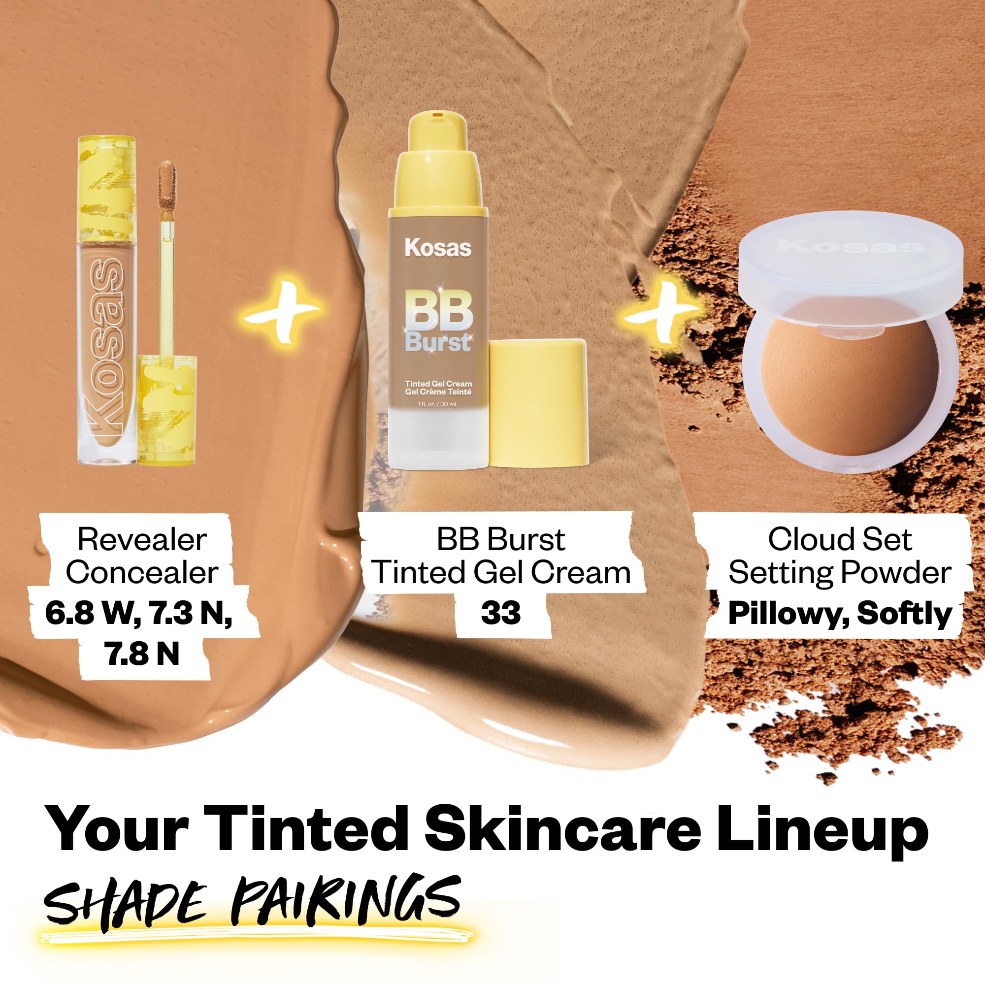 Kosas BB Burst Tinted Gel Cream – Buildable Coverage, Hydration & Glow (Medium Deep Neutral 33)