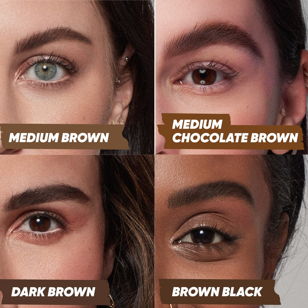 Kosas Brow Pop - Longwear Dual-Sided Eyebrow Pencil with Castor Oil | Dark Brown