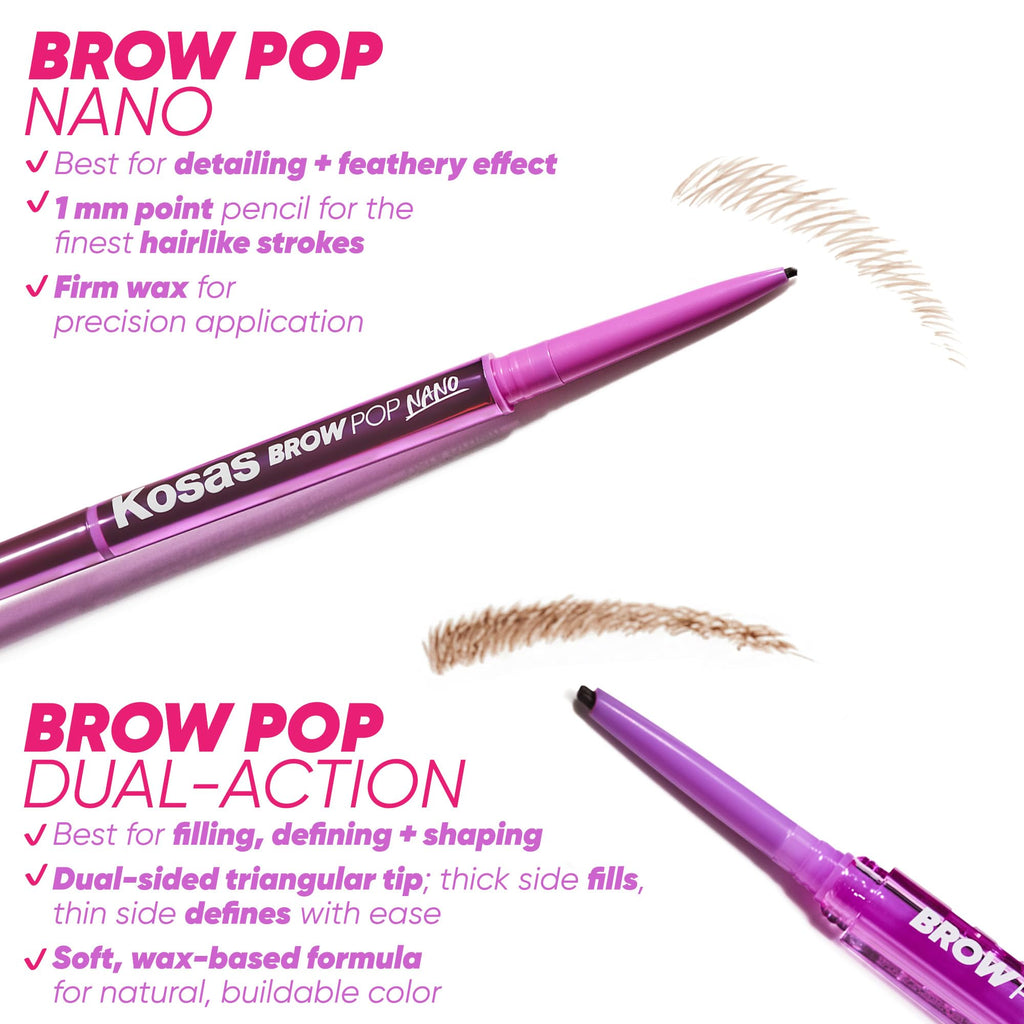 Kosas Brow Pop Nano 1mm Pencil – Ultra-Fine Hairlike Strokes for Natural Brows