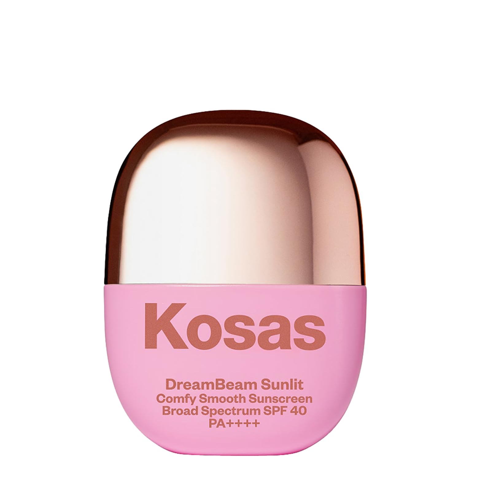 Kosas Mini DreamBeam SPF 40 Water-Resistant Sunscreen – Travel Size Face Primer with Hyaluronic Acid, Ceramides & Peptides