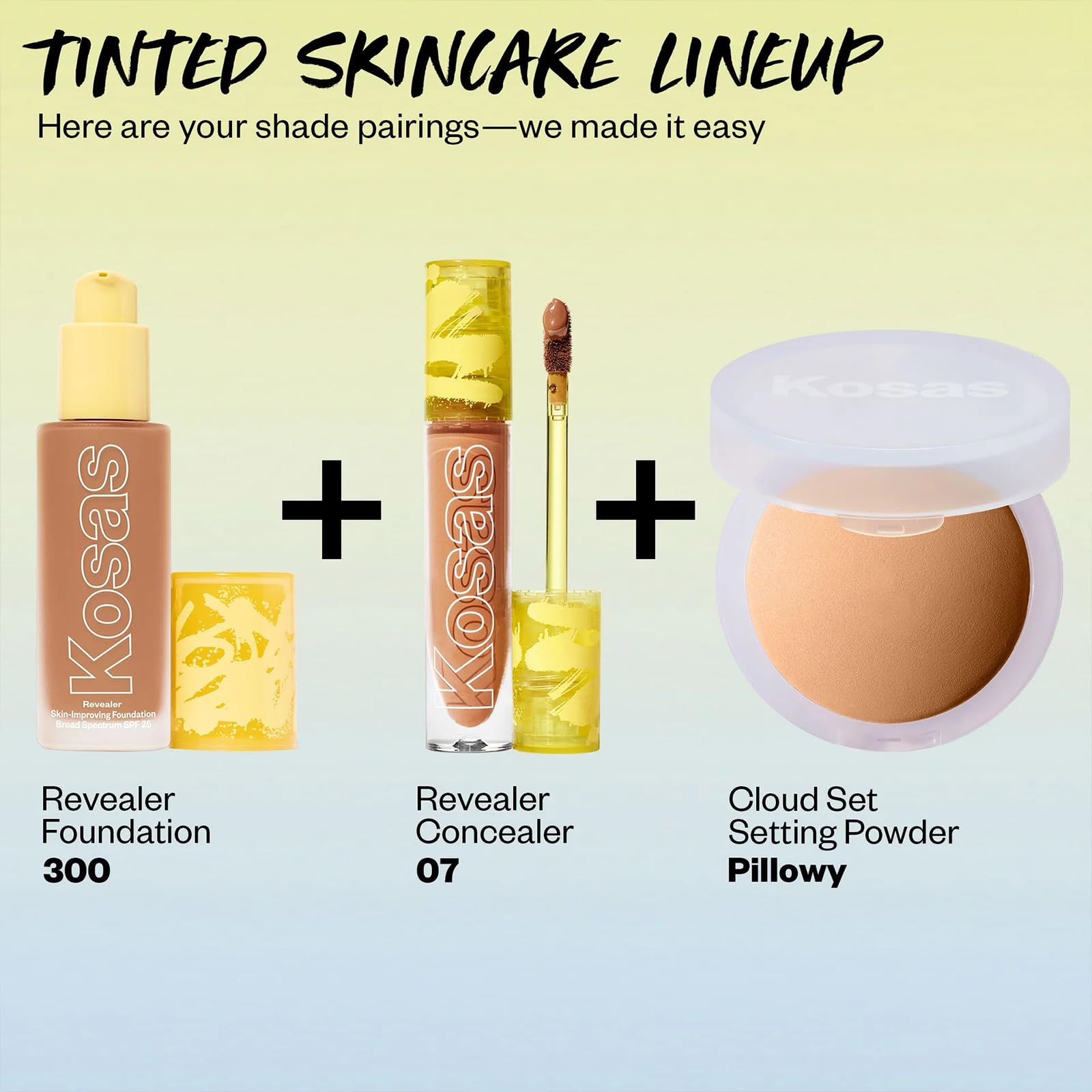Kosas Revealer Skin-Improving Foundation with SPF 25 – Clean, Hydrating Medium Deep Warm 300