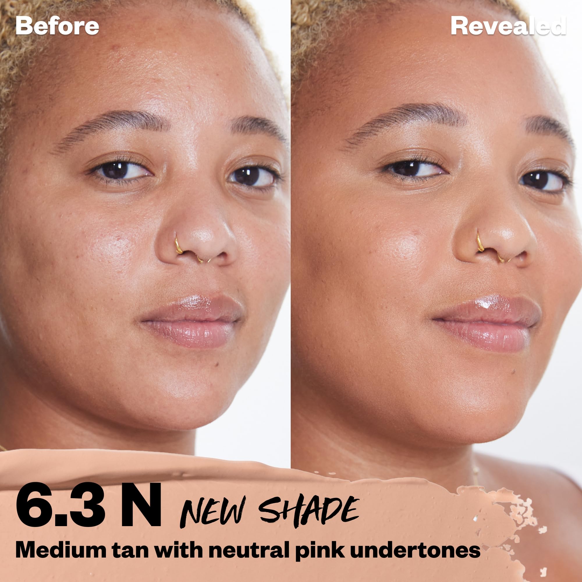 Kosas Revealer Concealer - Medium Coverage with Hyaluronic Acid, Brightening, Hydrating, Vegan & Long-Lasting (Tone 6.3 N)