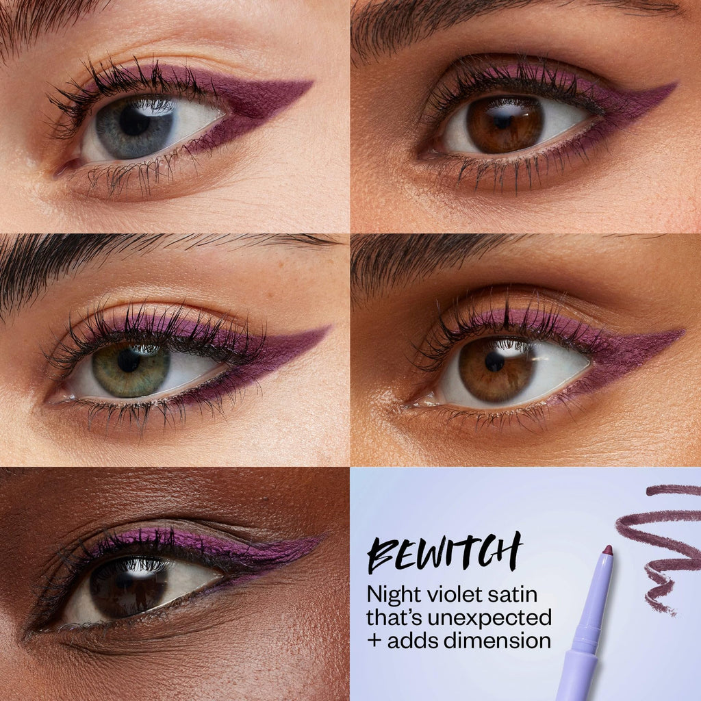 Kosas Soulgazer Gel Eyeliner (Bewitch) – Night Violet Satin, Waterproof & Hyaluronic Acid