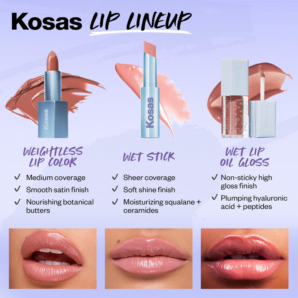 Kosas Weightless Lip Color Nourishing Satin Lipstick – Beach House
