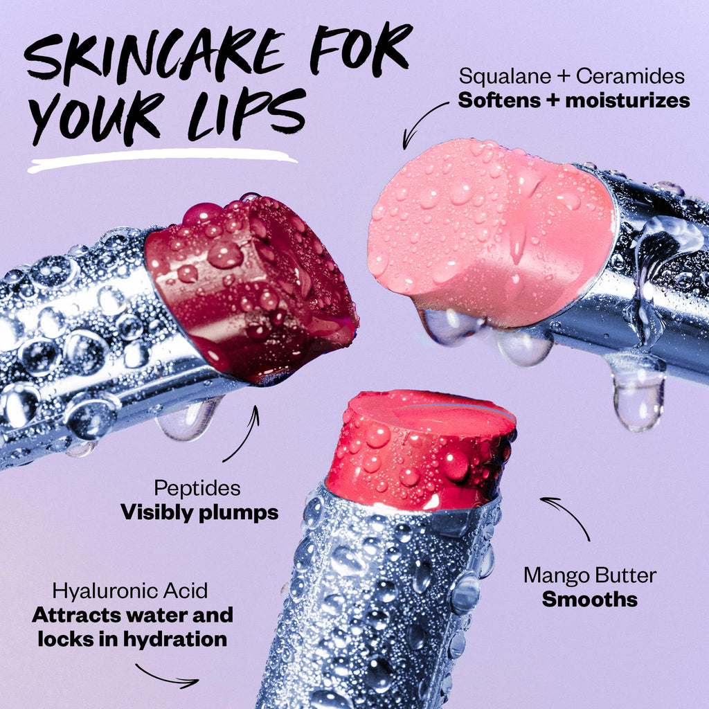 Kosas Wet Stick Moisturizing Lipstick in Heatwave | Ceramides, Hyaluronic Acid & Mango Butter