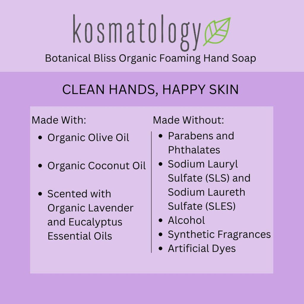 Kosmatology Botanical Bliss Lavender-Eucalyptus Organic Foaming Hand Soap (8.5 fl oz)
