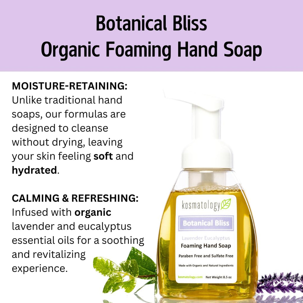 Kosmatology Botanical Bliss Lavender-Eucalyptus Organic Foaming Hand Soap (8.5 fl oz)