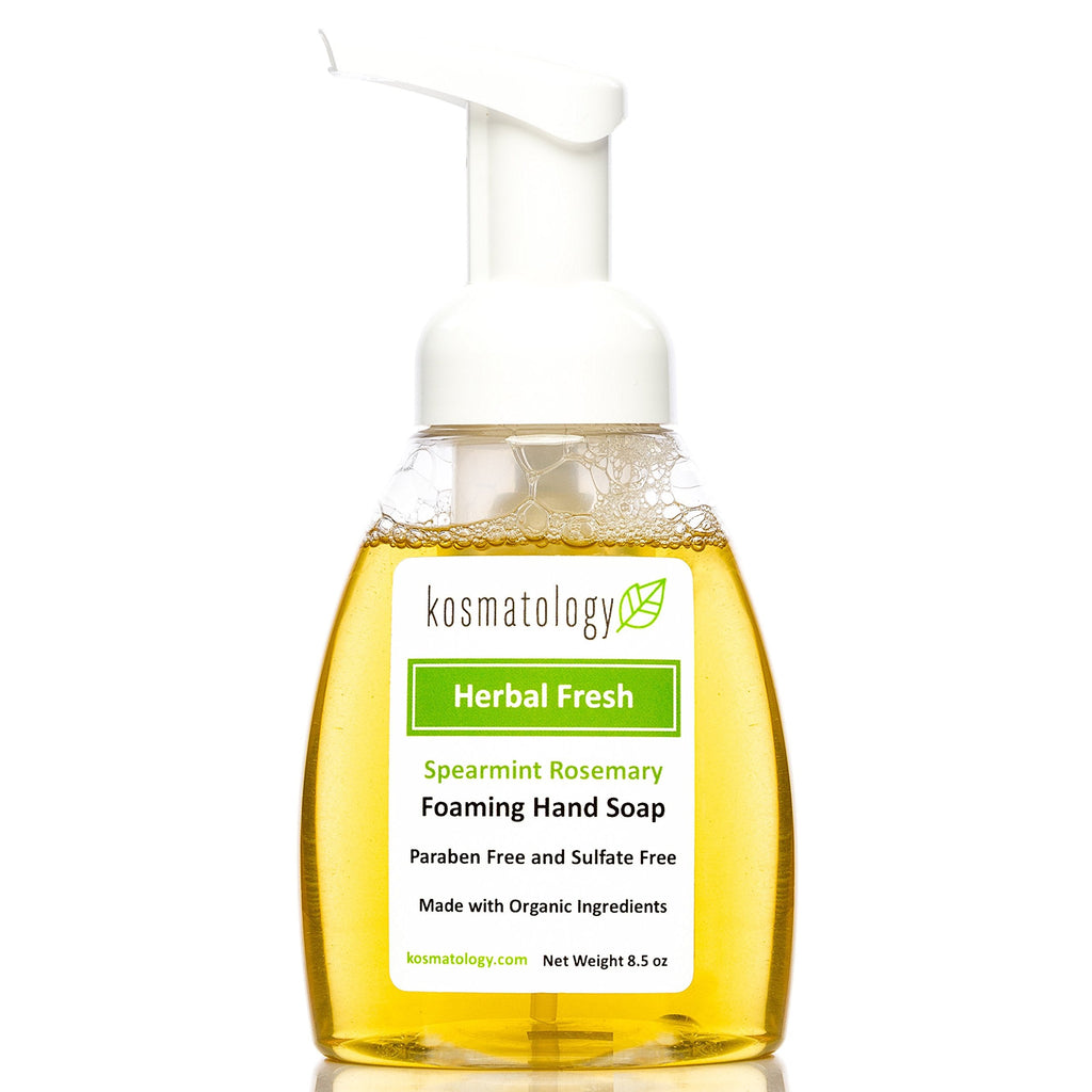 Kosmatology Herbal Fresh Spearmint Rosemary Organic Foaming Hand Soap | 8.5 fl oz