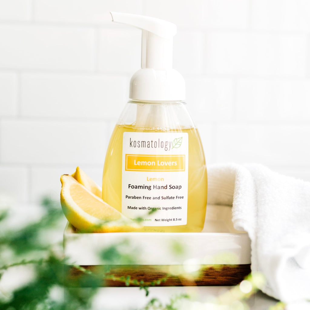 Kosmatology Lemon Lovers Organic Foaming Hand Soap | Moisturizing Hand Wash, 8.5 fl oz