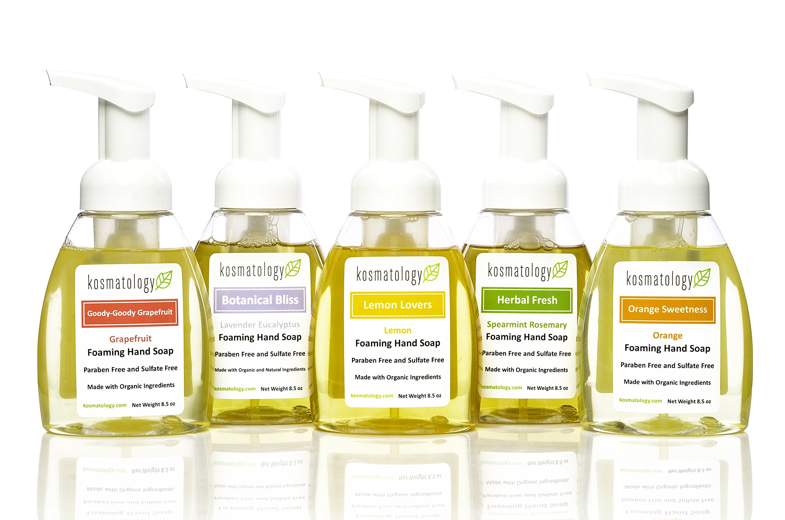 Kosmatology Lemon Lovers Organic Foaming Hand Soap | Moisturizing Hand Wash, 8.5 fl oz