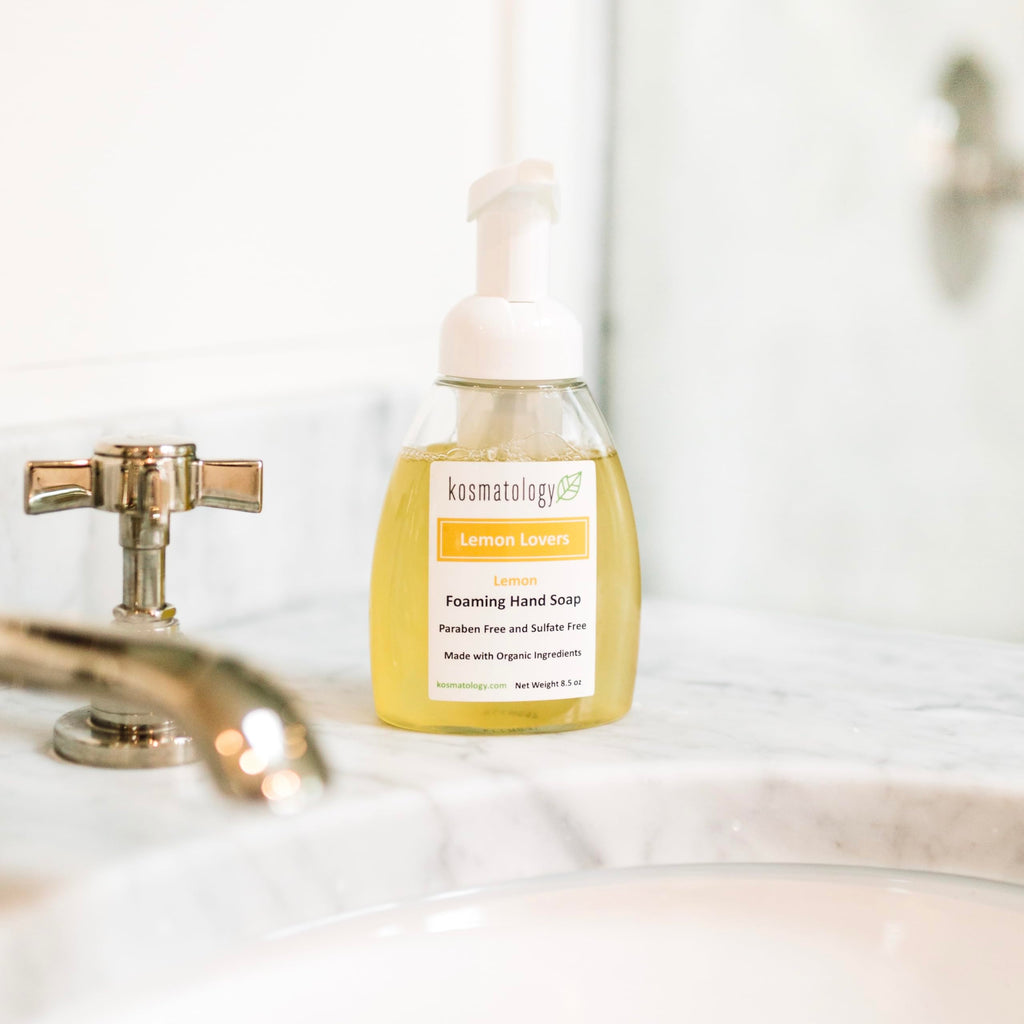 Kosmatology Lemon Lovers Organic Foaming Hand Soap | Moisturizing Hand Wash, 8.5 fl oz