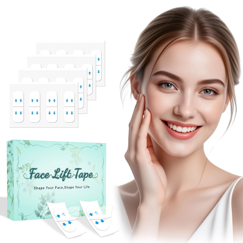 KOSOBO Face Neck Tape Invisible – Instant Facelift, Seamless V-Edge Patches (1 Pack)