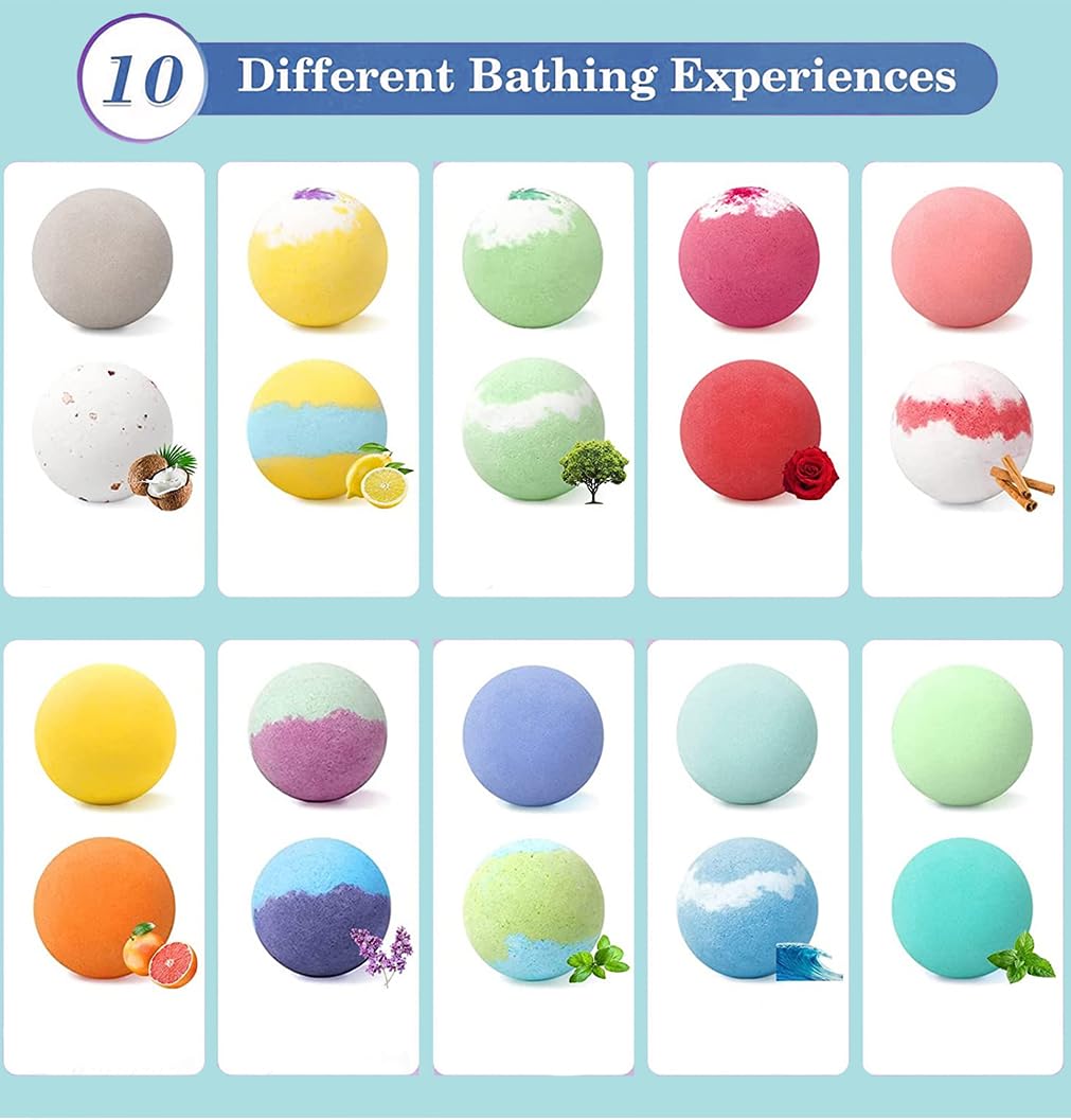 Kottke Kids Bath Bombs with Surprises Inside – 20 Pack Natural Organic Bubble Bath