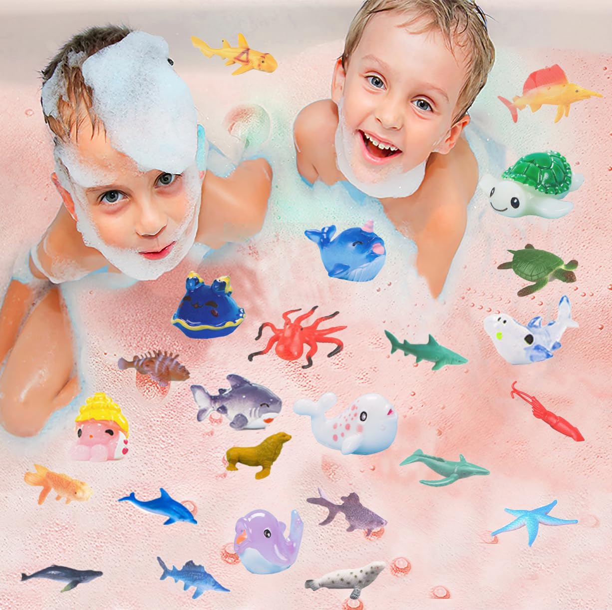 Kottke Shark Bath Bombs for Kids – Surprise Inside Sea Animals, Natural & Safe Bubble Bath Gift Set