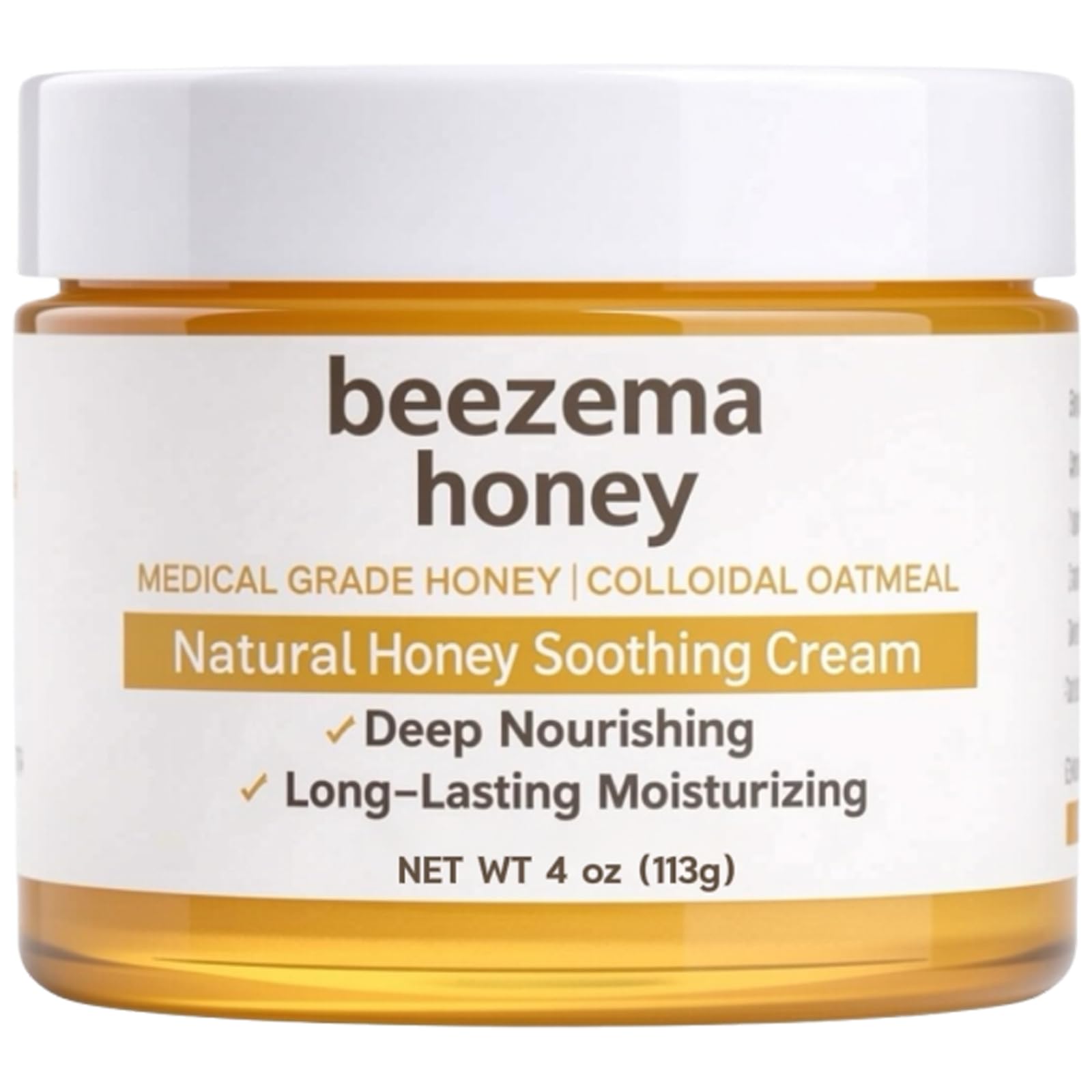 KOVGOCY Beezema Medical Grade Honey Cream – Manuka Honey, Colloidal Oatmeal, Unscented, 4oz