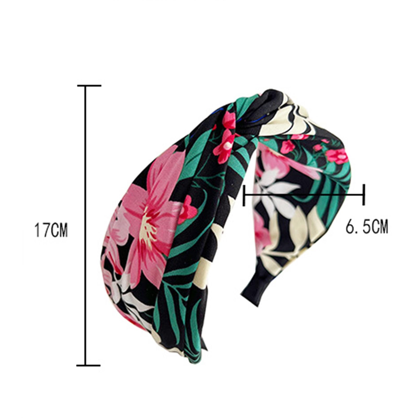 KOVOLITU 4-Pack Floral Leaves Headbands – Wide Knotted Cross-Knot Hair Bands for Women