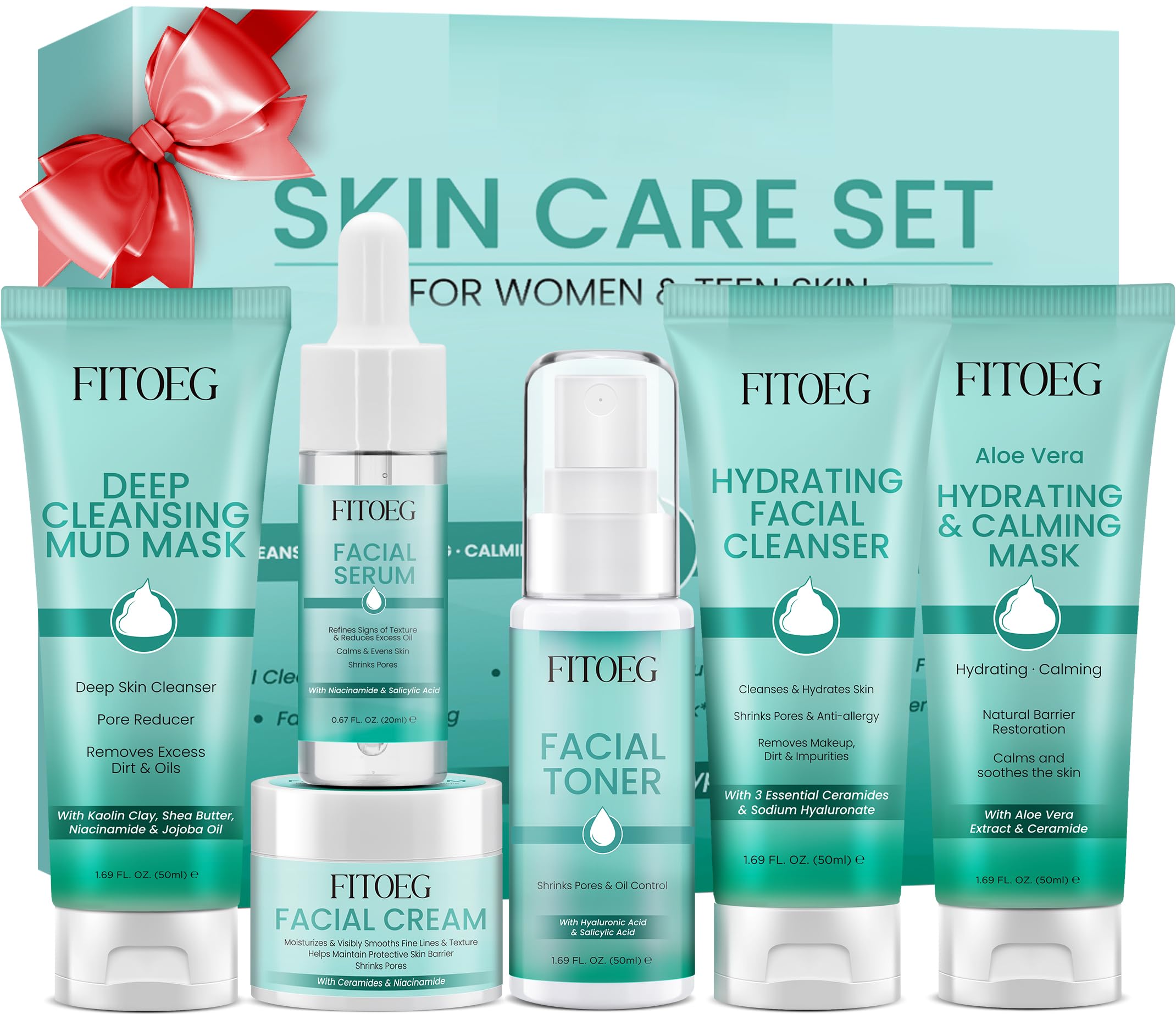 Koxvic Skin Care Set for Teens & Women | Hydration, Oil Control & Pore Refinement | Travel-Size Kit